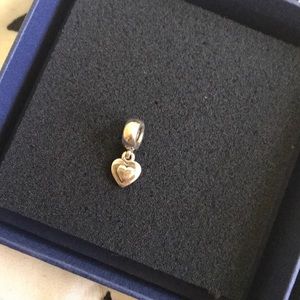 Dangling heart pandora charm